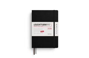 LEUCHTTURM DAILY PLANNER 2026 A5 HC 12 MONTHS BLACK 372772